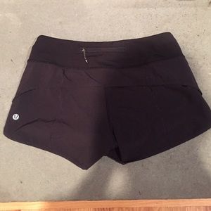 Lululemon black running shorts