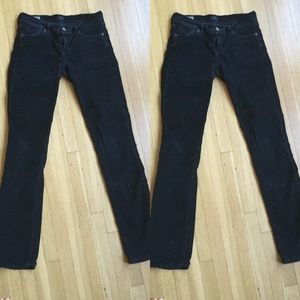 CITIZENS OF HUMANITY black velour straight leg