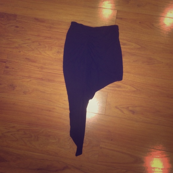 Black drape skirt