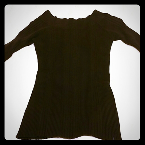 Dark Brown quarter sleeve sweater