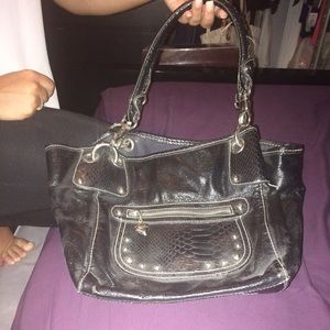 Kathy Van Zeeland black with silver hardware