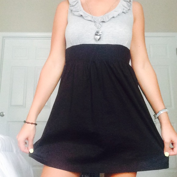 Black and grey dress