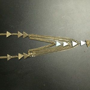 Turquoise Aztec necklace.