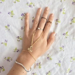 Gold flower bracelet