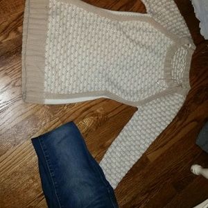 Beige and Cream Sweater