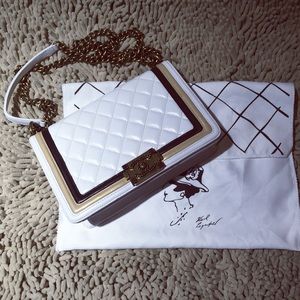 White Chanel Leboy purse
