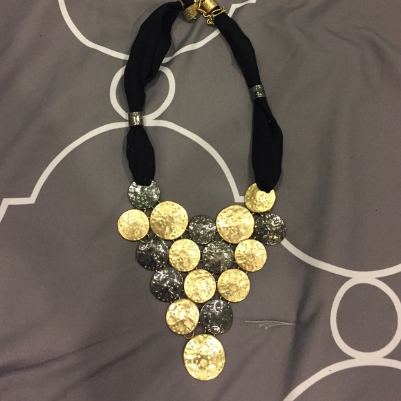 Copper and metal necklace
