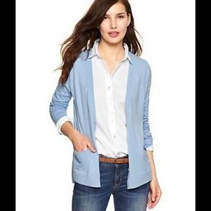 Gap periwinkle light blue v neck cardigan.