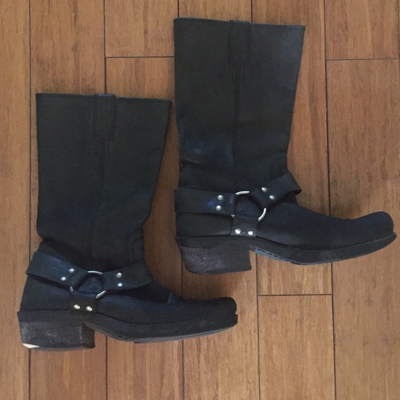 Black Frye Motorcycle Boots