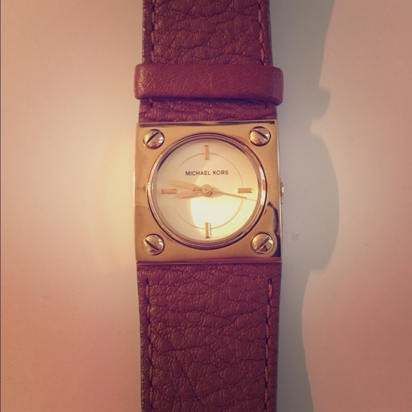 Michael Kors Watch - Gold/Brown leather