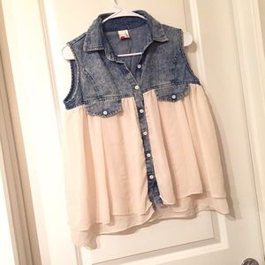 Denim top