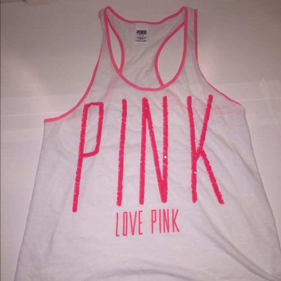 White PINK tank top
