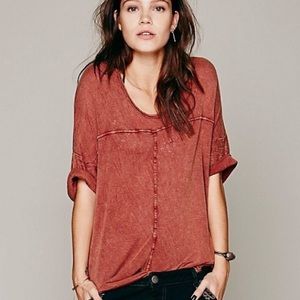 Free People ⚡️RARE Burgundy Top