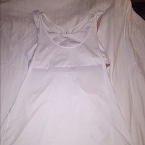 White lululemon tank with sports bra