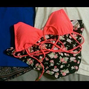 Forever 21 Swim Suit Top Small Bottoms Large