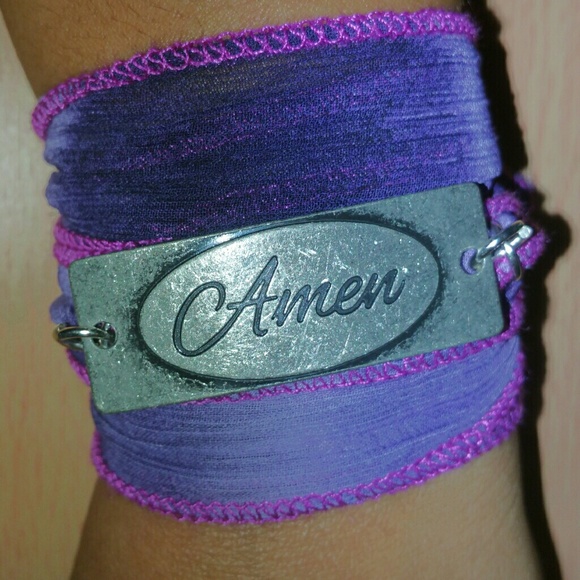 Amen Purple Wrap Bracelet