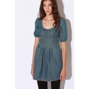 Ecote Quilted Denim Dress