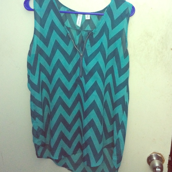 Green & navy blue shirt .
