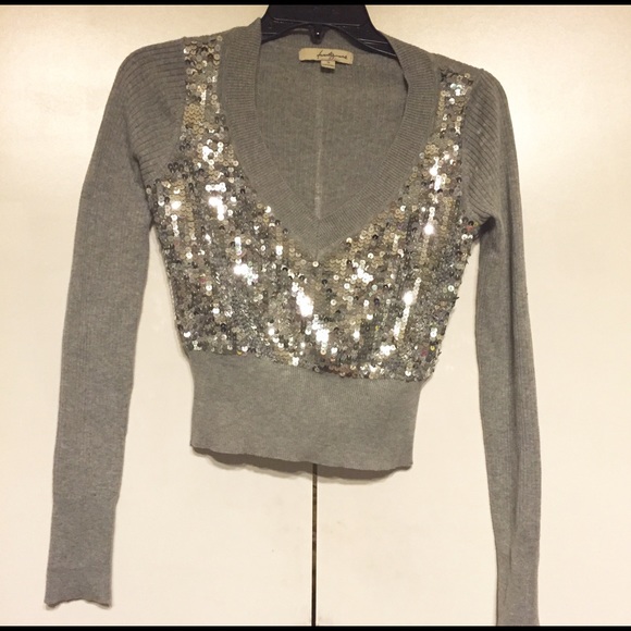 V neck Cropped Sweater