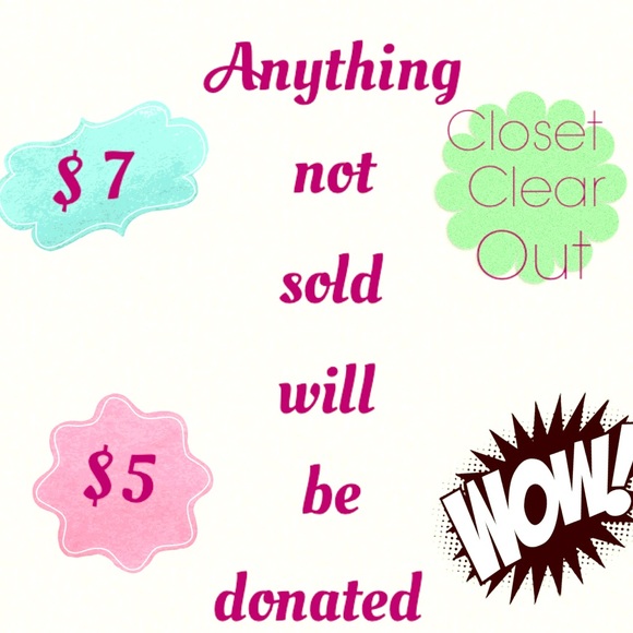 CLOSET CLEAR OUT $5 ITEMS