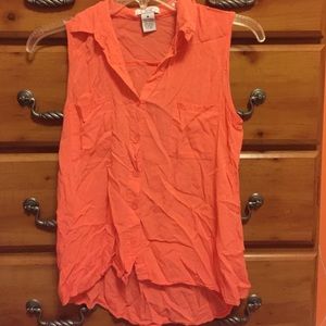 Deb coral chiffon top
