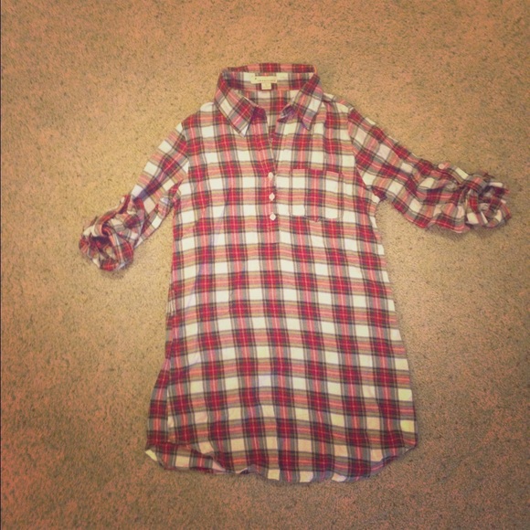 Plaid tunic shirt