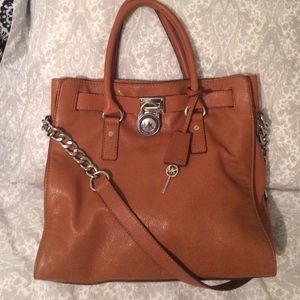 Brown Leather Michael Kors Hamilton