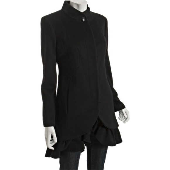 Nicole Miller black wool coat