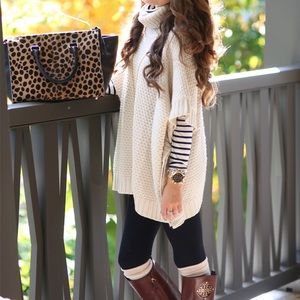 Tan poncho/sweater