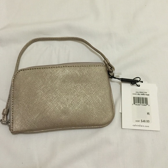 Calvin Klein Cream Wristlet - Picture 3 of 3