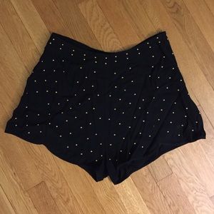 Black studded shorts