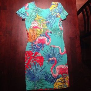 ASOS flamingo dress