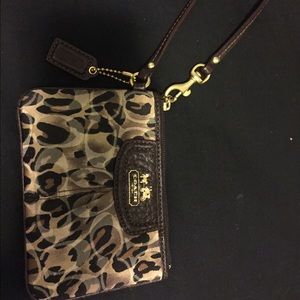 Cheetah Coach wristlet