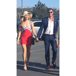 Herve Leger Red Bandage Dress