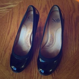 Sofft Black Patent Leather Heels