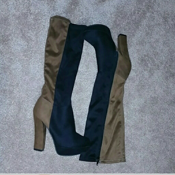 Call It Spring Shoes - 💕FLASH SALE💕BLACK+BROWN 2 TONE KNEE HIGH BOOTS