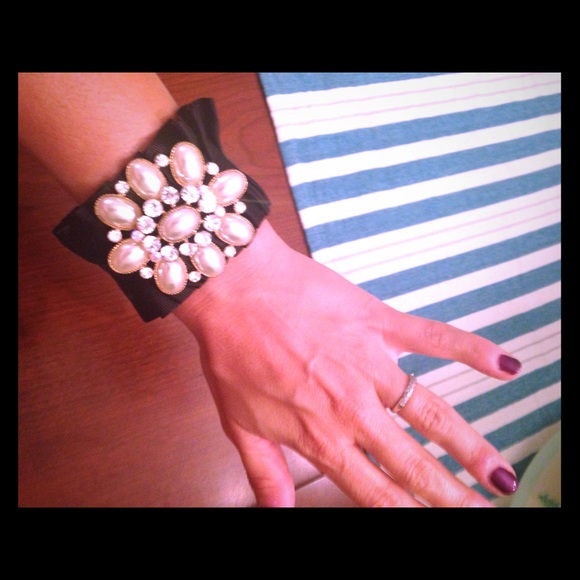 Black ribbon cuff
