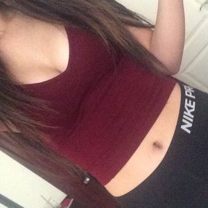 maroon brandy Joanne tank