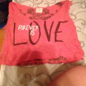 "forever is love" crop top