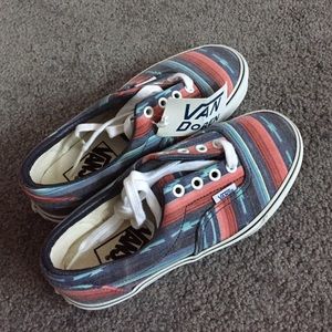 Rare Doren Blue Striped Vans !!