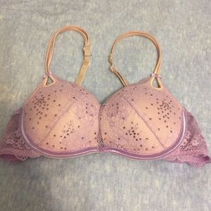 VS lilac and powder pink bra