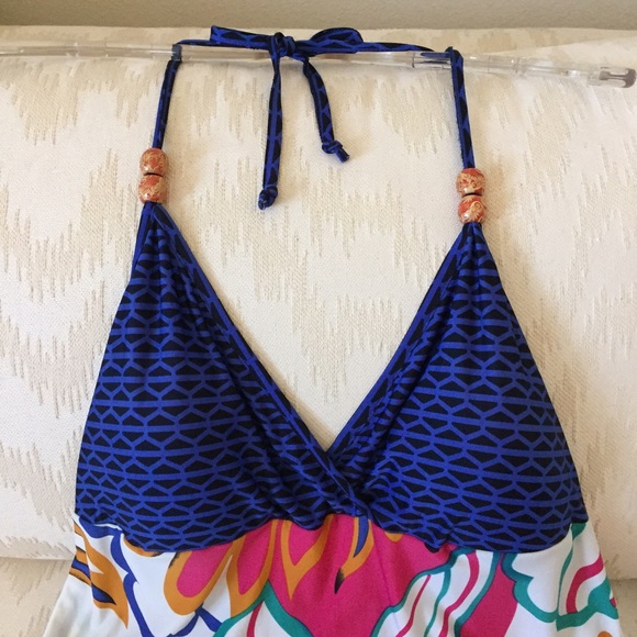 💙💗LONG HALTER DRESS, - Picture 2 of 3