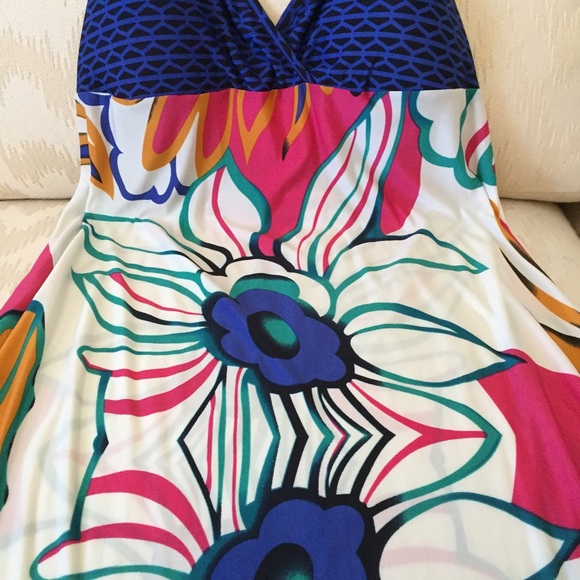 💙💗LONG HALTER DRESS, - Picture 3 of 3