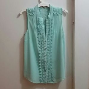 Mint Green Chiffon Tank