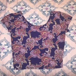 Paisley printed crop top