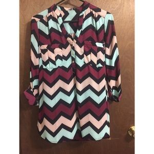 Half button down tunic