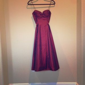 Prom dress A-line poky dot vintage style