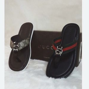 Two pairs of Gucci sandals both size 9