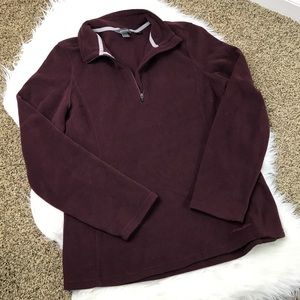 [Eddie Bauer] Maroon Quarter Zip Fleece