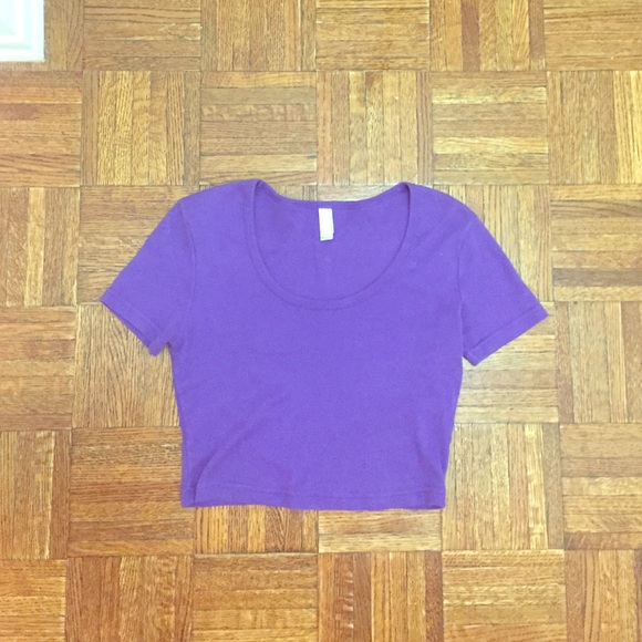American apparel cap sleeve crop top - Picture 1 of 1